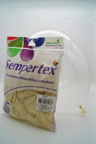 Bolsa de 50 Globos Látex de 12" Sempertex - Cristal Transparente