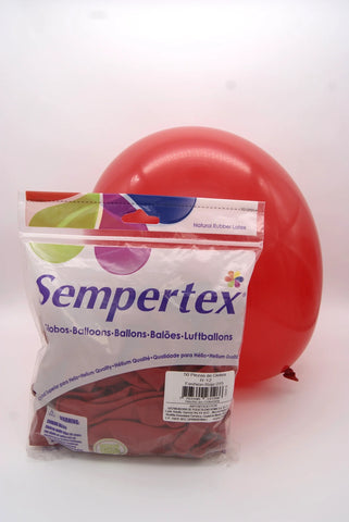 Bolsa de 50 Globos Látex de 12" Sempertex - Fashion Rojo