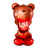 Globo Metálico Airloonz de 49" - Satin Brown Love Bear
