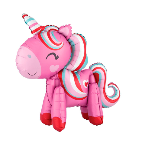 Globo Metálico Air-Filled Decoration de 22" - Standing Magical Love Unicorn