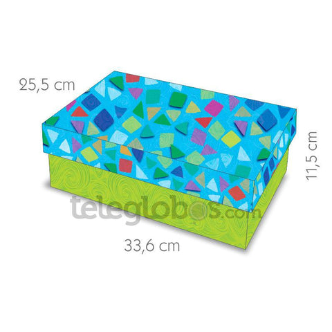 Caja Figuras Geométricas Multicolores. Caja d