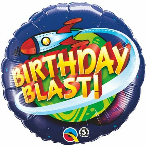 Globo Metálico 18" Birthday Blast!-En El Espacial